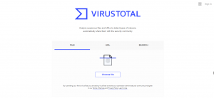موقع virustotal لفحص الملفات والروابط